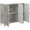 Kabalas Betono pilka 89 x 34,5 x 80 cm Apdirbta mediena
