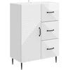 Kabalas Itin blizgi balta 66 x 34,5 x 89,5 cm Apdirbta mediena
