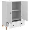 Kabalas Itin blizgi balta 66 x 34,5 x 95 cm Apdirbta mediena