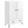 Kabalas Itin blizgi balta 66 x 34,5 x 95 cm Apdirbta mediena