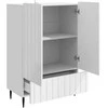 Kabalas Itin blizgi balta 66 x 34,5 x 97 cm Apdirbta mediena