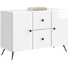 Kabalas Itin blizgi balta 89 x 34,5 x 60 cm Apdirbta mediena