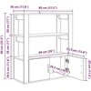 Kabalas juoda ąžuolo 30 x 80 x 90 cm Apdirbta mediena