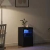 LED Bufetas Juodas ąžuolas 41 x 37 x 67 cm Apdirbta mediena