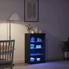 LED Bufetas Juodas ąžuolas 60,5 x 37 x 100 cm Apdirbta mediena