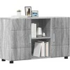 Kabalas su lentyna FLORIN Pilkas Sonoma 88,5 x 30,5 x 55,5 cm