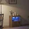 LED Bufetas Ruda 60,5 x 37 x 67 cm Apdirbta mediena