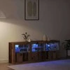 LED Bufetas Senovinis medis 181 x 37 x 67 cm Apdirbta mediena