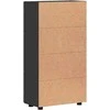 Kabalas FLORIN Juoda 55,5 x 29 x 100 cm Apdirbta mediena