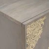 Kabalas Pilkas ir auksinis 60 x 33 x 75 cm Kietas mango medis