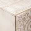 Kabalas su saugykla Balta 40 x 33,5 x 75 cm Kietas mango medis