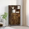 Kabalas su stalčių 2 pcs Dūminis ąžuolas 81 x 36 x 150.5 cm