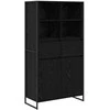 Kabalas su stalčių 2 pcs Juodas ąžuolas 81 x 36 x 150.5 cm