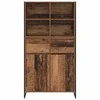 Kabalas su stalčių 2 pcs Senovinis medis 81 x 36 x 150.5 cm
