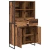 Kabalas su stalčių 2 pcs Senovinis medis 81 x 36 x 150.5 cm