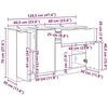 Kabalas 3 vnt. Senovinis medis 120 x 30 x 70 cm
