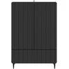Kabalas su stalčių Juoda 66 x 34,5 x 97 cm Apdirbta mediena