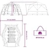 Palapinė Cabin 5 asmenims 5 asmeniui Žalia ir balta