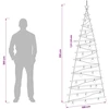 Kabančios Kalėdų eglutės su žaisliukais 210 cm 130 LED