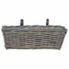 Kabantis gėlių krepšys su saugykla 2 pcs Pilka 48 x 22 x 15 cm