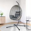 Kabantis kiaušinis anthracite and pilkas 104 x 100 x 191 cm