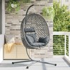 Kabantis kiaušinis anthracite and pilkas 104 x 100 x 191 cm