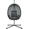 Kabantis kiaušinis antracito ir juoda 104 x 100 x 191 cm