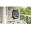 Kabantis kiaušinis antracito ir juoda 104 x 100 x 191 cm