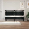 Pakabinamas lovos galvūgalis Juodas Aksomas