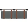 Kabantysis galvūgalis Paprastas Tamsiai pilka 130 x 55 x 5 cm