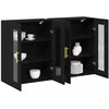 Sieniniai baldai 2 pcs Juodas ąžuolas 69,5 x 34 x 90 cm