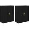 Prikabinama spinta 2 pcs Juodas ąžuolas 69,5 x 34 x 90 cm
