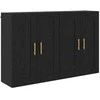 Prikabinama spinta 2 pcs Juodas ąžuolas 69,5 x 34 x 90 cm
