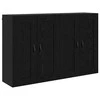 Prikabinama spinta 2 pcs Juodas ąžuolas 69,5 x 34 x 90 cm