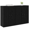Prikabinama spinta 2 pcs Juodas ąžuolas 69,5 x 34 x 90 cm