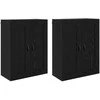 Prikabinama spinta 2 pcs Juodas ąžuolas 69,5 x 34 x 90 cm