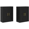 Prikabinama spinta 2 pcs Juodas ąžuolas 69,5 x 34 x 90 cm