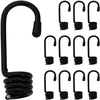 Kabliai 12 vnt. Juoda 10 mm x 5 cm Plienas