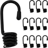 Kabliai 12 vnt. Juoda 8 mm x 5 cm Plienas