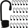 Kabliai 24 vnt. Juoda 10 mm x 5 cm Plienas
