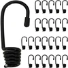 Kabliai 24 vnt. Juoda 4 mm x 5 cm Plienas