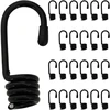 Kabliai 24 vnt. Juoda 8 mm x 5 cm Plienas