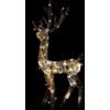 Kalėdinė dekoracija elnias, 128cm, akrilas, 140 spalvotų LED