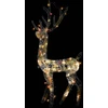 Kalėdinė dekoracija elnias, 128cm, akrilas, 140 spalvotų LED