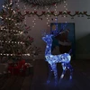 Kalėdinė dekoracija elnias, 120cm, akrilas, 140 mėlynų LED