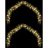 Kalėdinė girlanda su 600 LED 2 pcs Žalia PVC