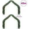 Kalėdinė girlanda 2 vnt. Žalia 20 m PVC 600 LED lemputės