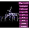Kalėdinė lempučių ekspozicija elniai, 3 dalių, 229 LED (Ekspozicinė prekė)