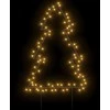 Kalėdinė šviečianti dekoracija eglutė su smaigais, 80LED, 60cm