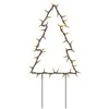 Kalėdinės dekoracijos eglutės su smaigais, 3vnt., 50LED, 30cm